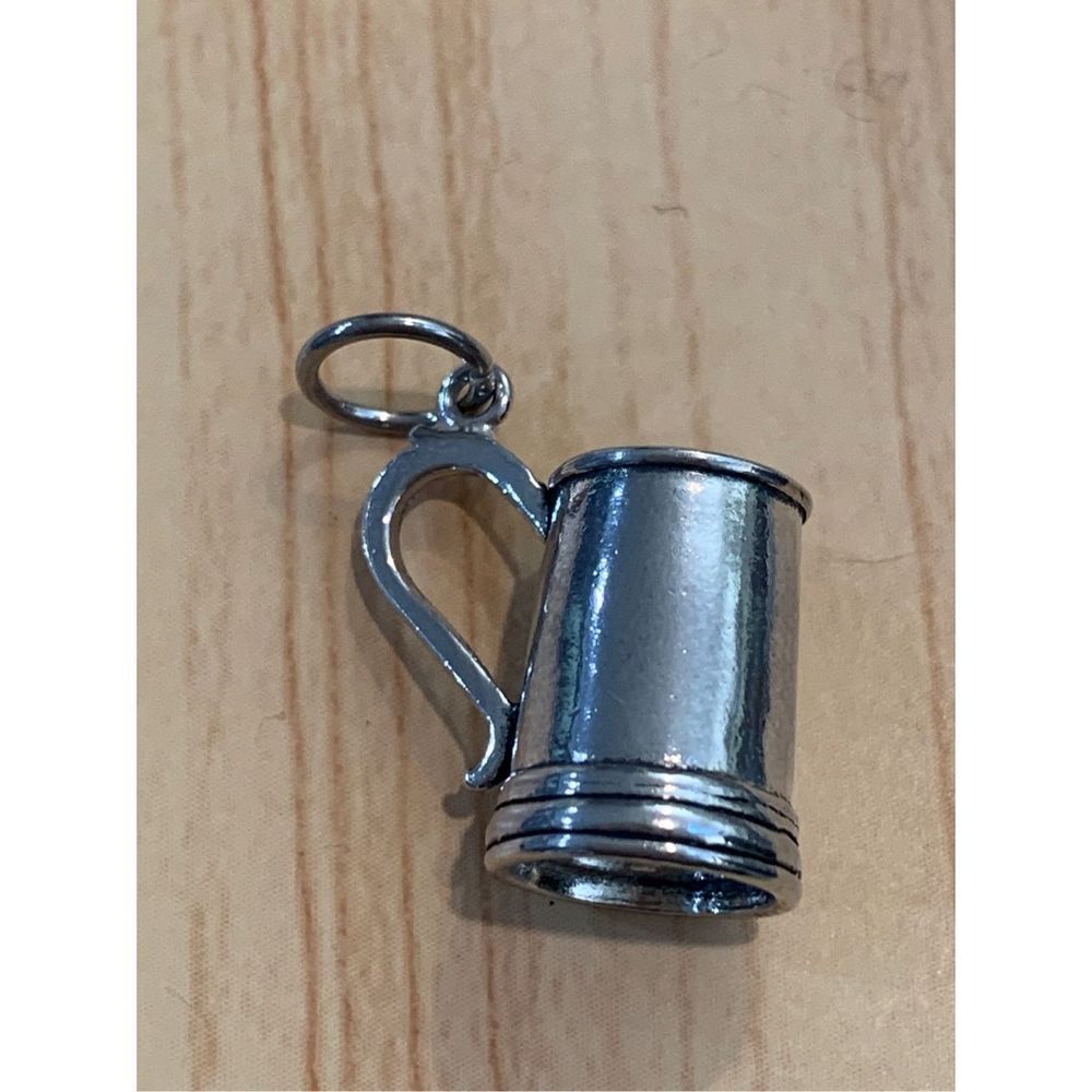 .925 Vintage Beer Mug Sterling Silver Jewelry Charm